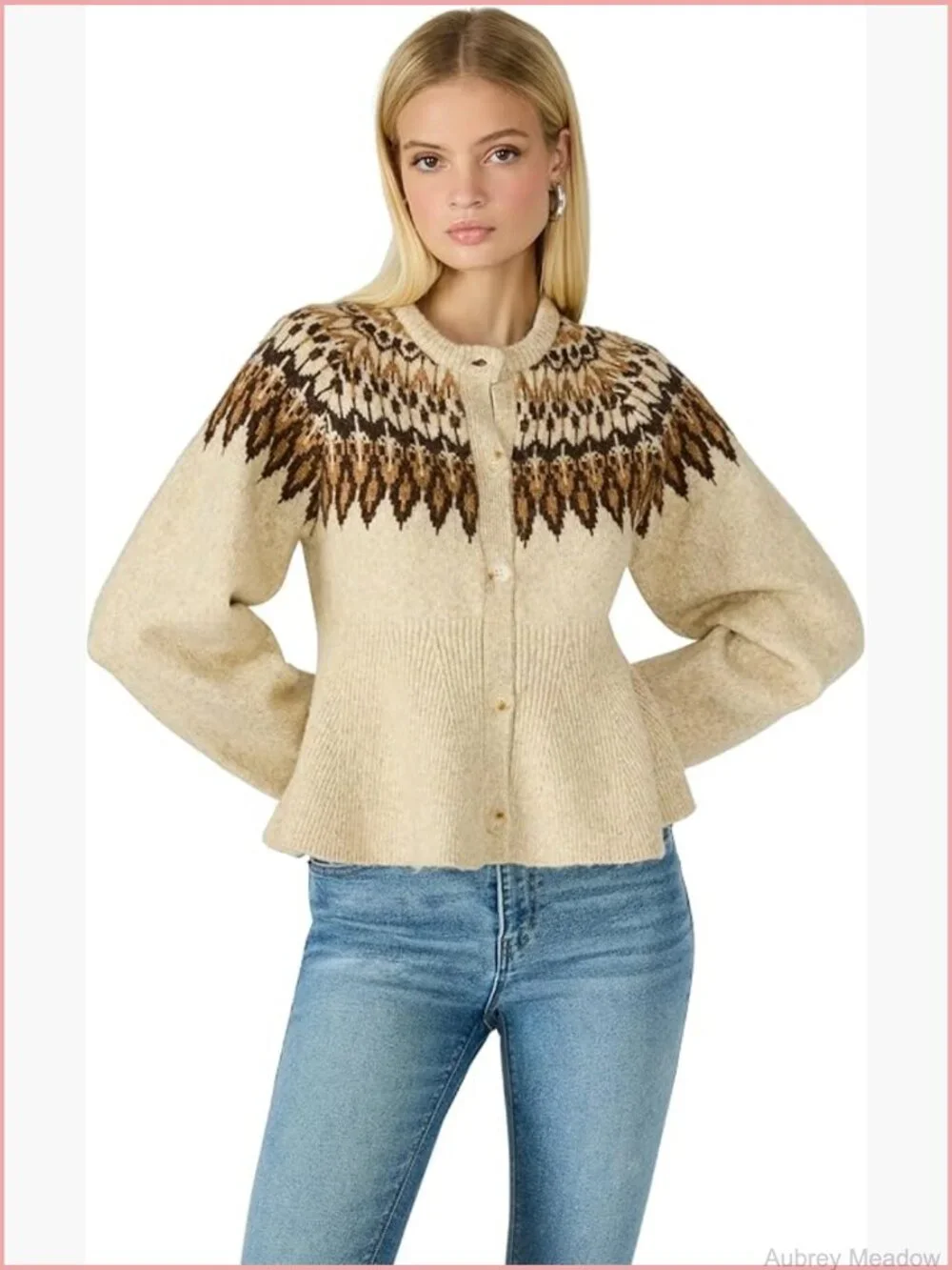 Cardigan Sweater Long Sleeve Button Front Hand Wash